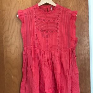 Free People Nobody Like You Coral Dress